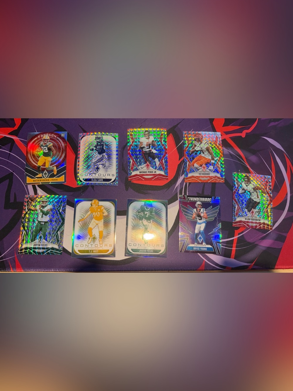 Prizm Phoenix Football Card Lot — Multi-Color Holographic Cards